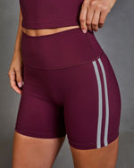 Motion Theory Contrast Stripe Biker Shorts