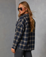 Honeyed Sunlight Plaid Shirt Jacket