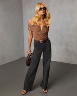 Mocha % Marenia Strapless V Wire Top-2