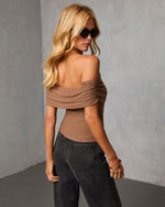 Mocha % Marenia Strapless V Wire Top-4