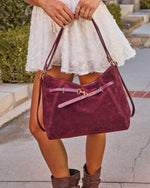 Noralyn Faux Suede Slouchy Shoulder Bag