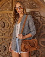 Gianni Faux Suede Moto Bag
