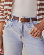 Dark Brown % Moon Spice Classic Belt-1