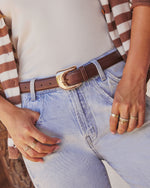 Dark Brown % Moon Spice Classic Belt-4