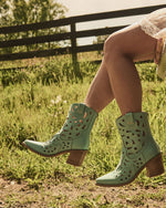 Dusty Ember Laser Cut Western Booties