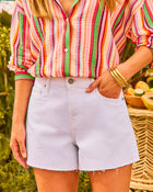 Starlyn Mid Rise Denim Shorts