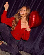 Love Lightly Knit Heart Button Cardigan