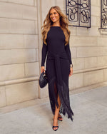 Khloe Fringe Midi Dress