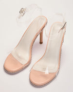 Clear % Persona Denim Studded Heels-2