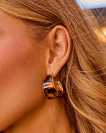Willa Tortoise Shell Hoop Earrings