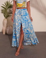 Glow Dream Abstract Print Maxi Skirt