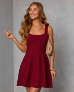 Caramel Moon Fit And Flare Mini Dress