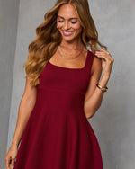Caramel Moon Fit And Flare Mini Dress