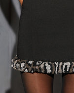 Party Preview Sequin Ruffle Hem Mini Dress