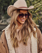 Doune Faux Suede Western Hat