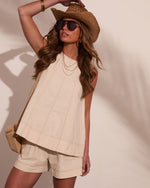 Atelier Hi Rise Chic Atelier Linen High Rise Shorts – VICI