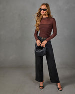 Entice Me Mock Neck Mesh Bodysuit