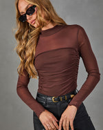 Entice Me Mock Neck Mesh Bodysuit