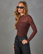 Entice Me Mock Neck Mesh Bodysuit