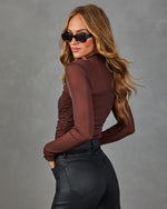 Entice Me Mock Neck Mesh Bodysuit