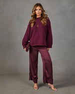 Danika Satin Lace Trim Pants