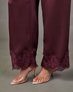 Danika Satin Lace Trim Pants