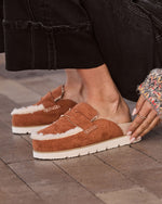Caramel % Biba Sherpa Lined Clog Mules-5