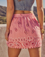 Bandana Breeze Paisley Waist Tie Mini Skirt