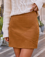 Fall in You Faux Suede Mini Skirt