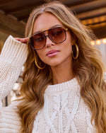 Capriana Large Tortoise Aviator Sunglasses