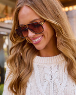 Capriana Large Tortoise Aviator Sunglasses