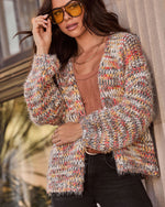 Painters Garden Multi Color Open Front Cardigan