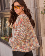 Painters Garden Multi Color Open Front Cardigan