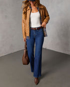 Camelle Super Stretch High Rise Straight Leg Jeans