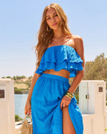 Harbor Romance Tiered Strapless Top