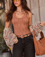 Vintage Mousse % Savine Embroidered Floral Tank-1