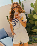 Easy Breezy Knit Graphic Top