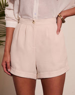 Sun Splash Cuffed High Waisted Shorts