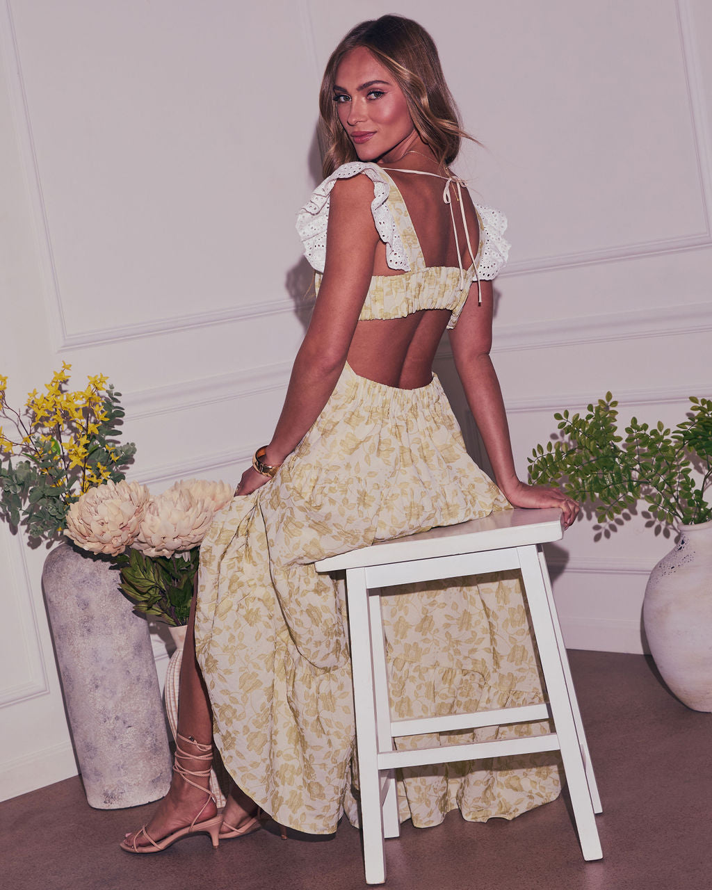 Blooming Bliss Tiered Maxi Dress  VICI