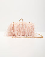 Pink % Emily Ostrich Feather Bag-1