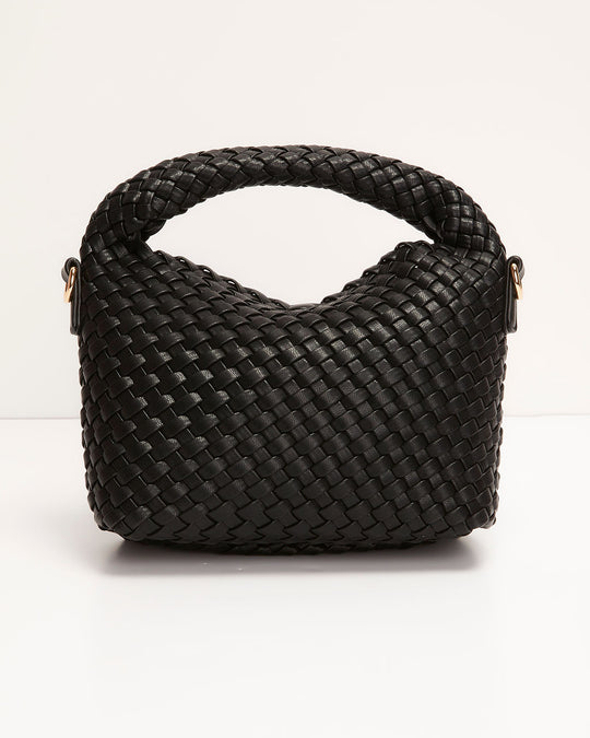 Black % Solana Jessamine Woven Bag-1
