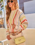 Levon Woven Vegan Leather Crossbody Bag