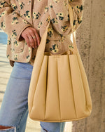 Butter % Savangie Pleated Leather Tote Bag-5