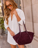Nicolette Faux Suede Tote Bag