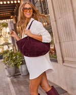 Nicolette Faux Suede Tote Bag