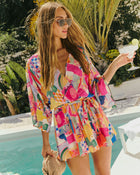 Bahamas % Jaime Tie Waist Kimono Romper-1