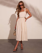 Summer Whim Contrast Trim Midi Dress
