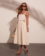 Summer Whim Contrast Trim Midi Dress
