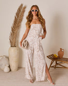 Nalina Strapless Waist Tie Jumpsuit
