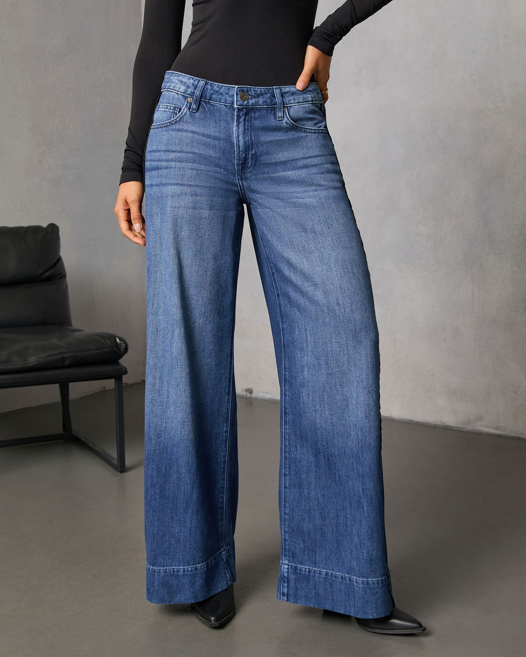 Senisa Rigid Wide Leg Jeans – VICI